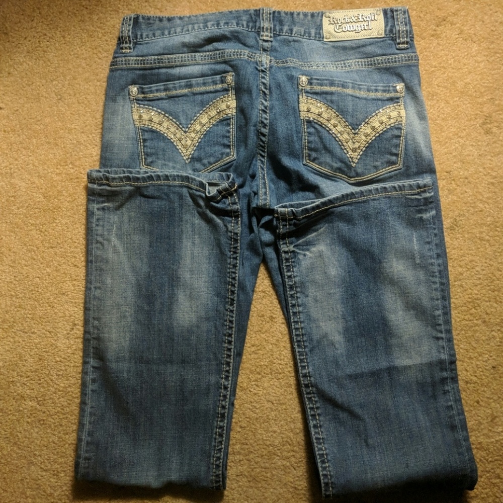 Rock and roll Cowgirl bling pocket jeans